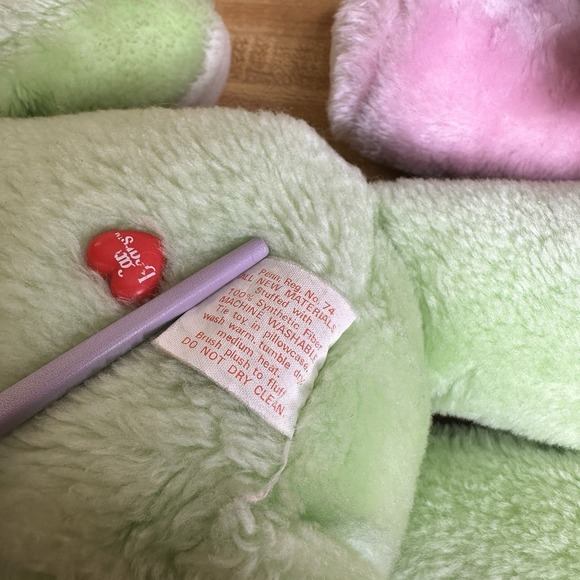 Vintage Care Bears Plush Toy 4pc Lot Good Luck, Tenderheart, Share, Funshine Toy - Picture 8 of 16
